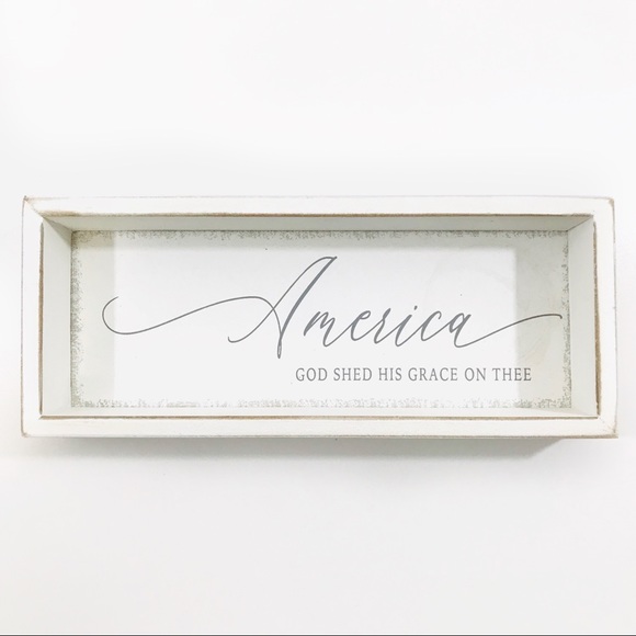 Other - LAmerica white rustic wooden home decor wall